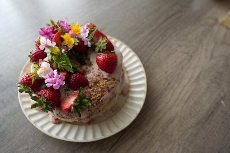 ひよこ豆のメレンゲを使用のシフォンケーキ