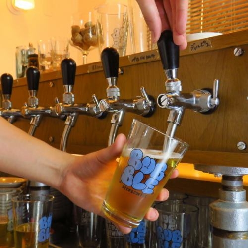 出来立てのビールが常時6種類