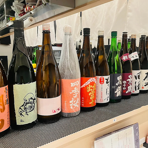 お酒の充実の品ぞろえ！