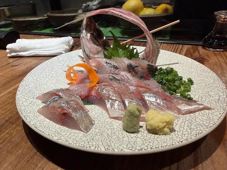 上質な鯵のお刺身はとろけます。