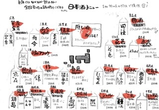 メニューは全て手書きです！