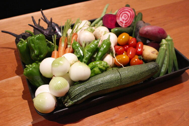 野菜は自社農園で育てています