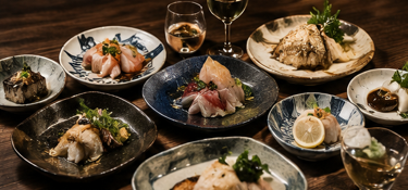 九州の新鮮な魚介をつかったお料理をご提供