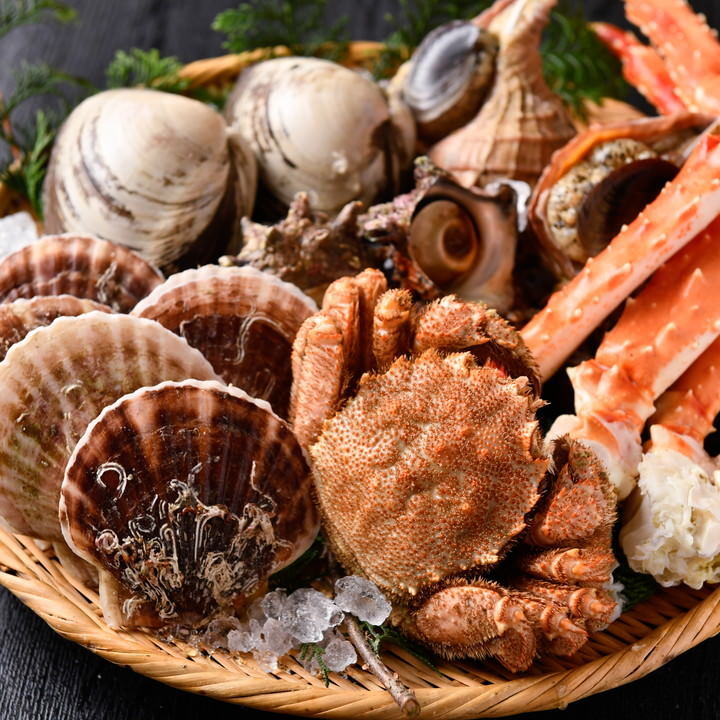 北海道直送の魚貝を使用♪