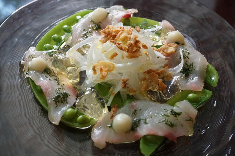 料理は天然魚介のみ使用