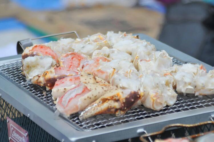 BBQでは蟹も焼いちゃいます！