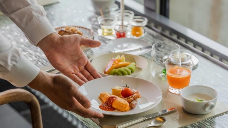朝食はこだわりの和洋メニューをご用意