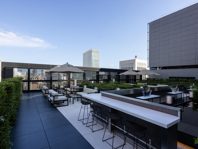 屋上のため銀座の景色を見下ろせる絶景！