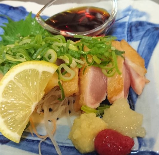 伊勢赤鶏もも肉のたたき