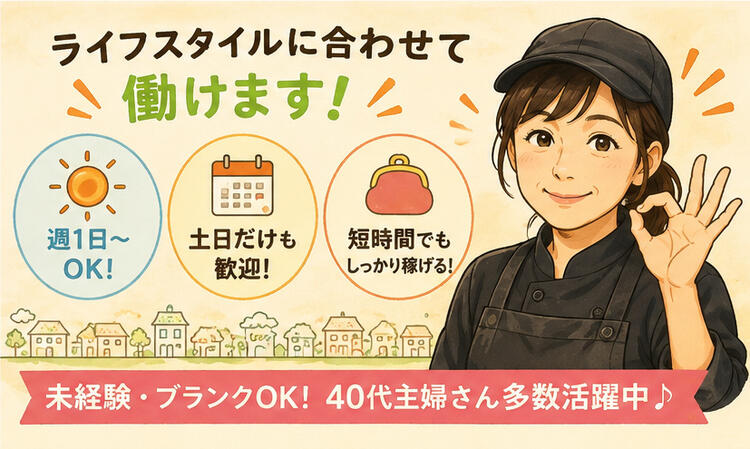 週1日・1日3時間から