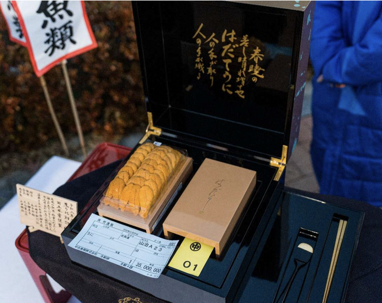 1箱3500万円の雲丹の食べ比べも