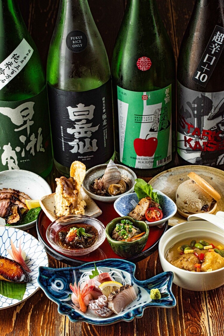 女将厳選の地酒。試飲会で詳しくなれる！