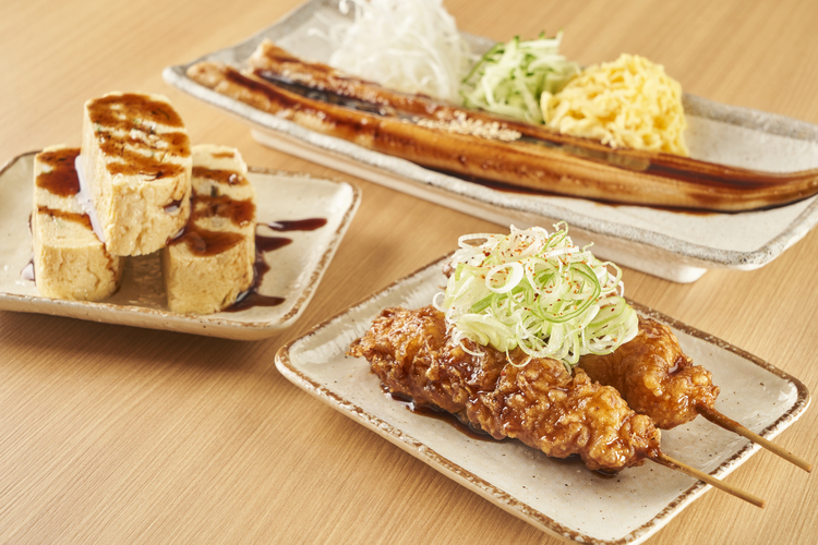 あ巻き/煮穴子/串天皿 人気の穴子料理！