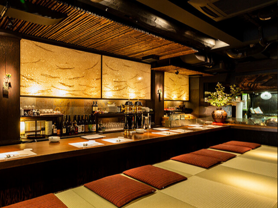 ラグジュアリーな畳の掘りごたつカウンター