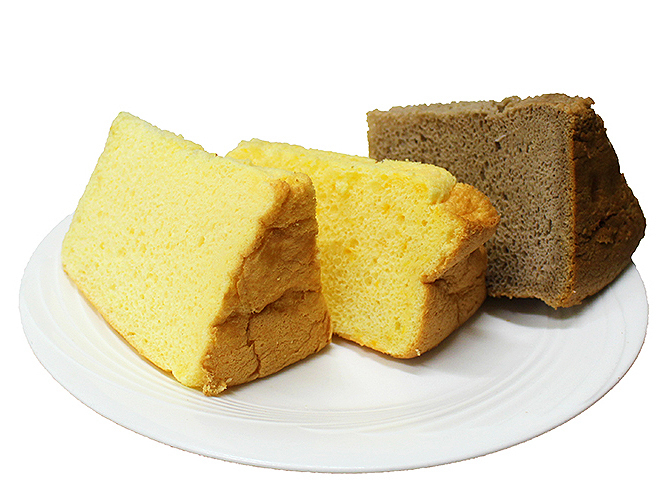 自家製シフォンケーキはしっとり、ふんわり