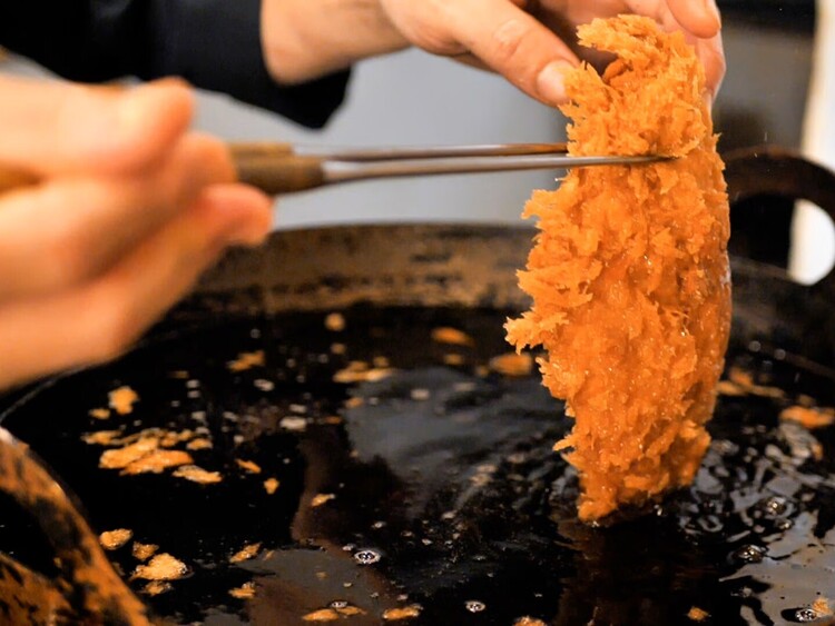 刺身にも出来るレベルのアジを贅沢にフライ